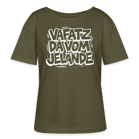 VAFATZ DA VOM JELÄNDE-Rundhals Frauen Bio-T-Shirt - Khaki