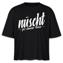 NÜSCHT FÜR SCHWACHE NERVEN-Frauen Boxy Bio-T-Shirt mit Berliner Schnauze - Schwarz