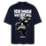 ICK MACH WAT ICK WILL-Oversized Unisex Bio T-Shirt III - Navy