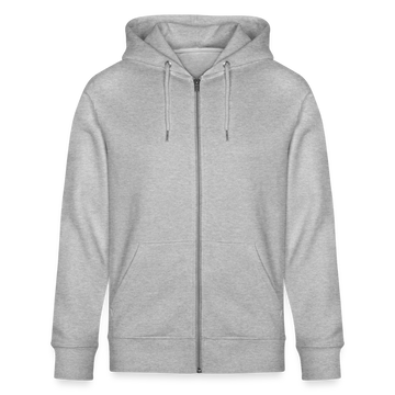 Berlin Souvenir-FIND ICK JUT-Unisex Bio-Kapuzenjacke - Grau meliert