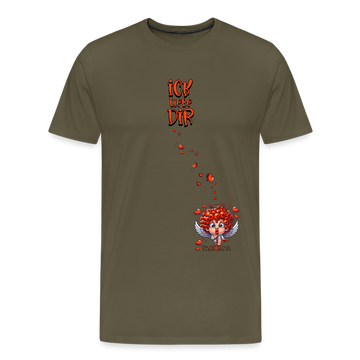 ICK LIEBE DIR-Männer Premium T-Shirt - Khaki