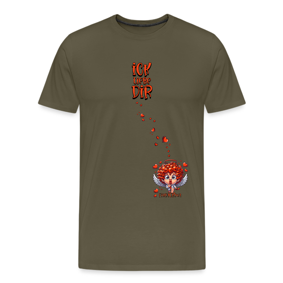 ICK LIEBE DIR-Männer Premium T-Shirt - Khaki