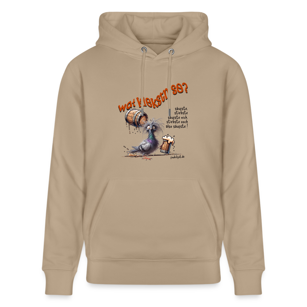 WAT KIEKSTN SO - Unisex Bio-Hoodie - Beige