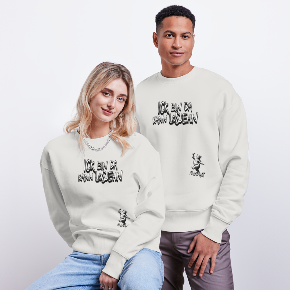 ICK BIN DA-Unisex Oversize Bio Pullover - OFF WHITE