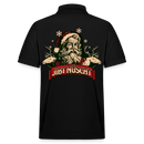 JIBT NÜSCHT zu Weihnachten-Unisex Bio-Poloshirt backprint - Schwarz
