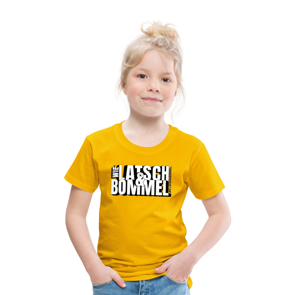 WIE LATSCH UND BOMMEL - Kinder Premium T-Shirt - Sonnengelb