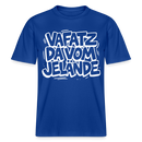 Berliner Spruch-VAFATZ DA VOM JELÄNDE- RELAXED FIT Unisex Bio T-Shirt - Dunkelblau