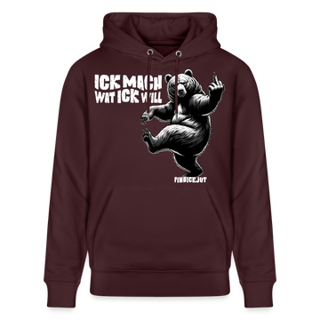 ICK MACH WAT ICK WILL-Unisex Bio-Hoodie III - Maroon