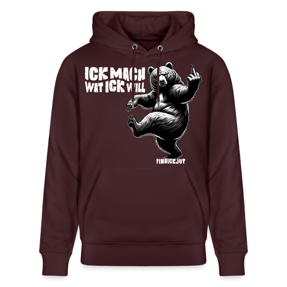 ICK MACH WAT ICK WILL-Unisex Bio-Hoodie III - Maroon
