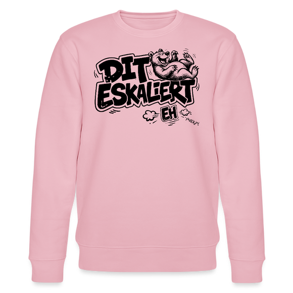 DIT ESKALIERT EH-Unisex Bio-Sweatshirt mit Berliner Schnauze - Hellrosa