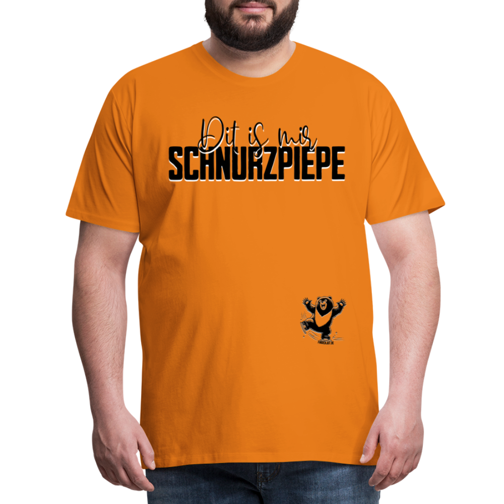 SCHNURZPIEPE - Männer Premium T-Shirt - Orange