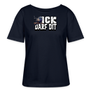 ICK DARF DIT-TAUBE-Rundhals Frauen Bio-T-Shirt - Navy