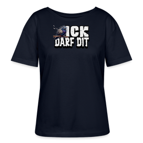 ICK DARF DIT-TAUBE-Rundhals Frauen Bio-T-Shirt - Navy