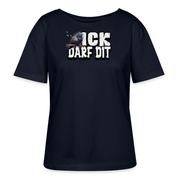 ICK DARF DIT-TAUBE-Rundhals Frauen Bio-T-Shirt - Navy