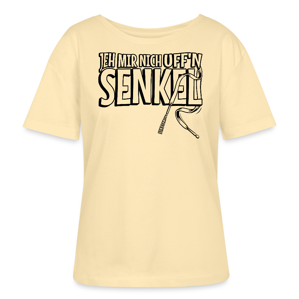 JEH MIR NICH UFF'N SENKEL-Rundhals Frauen Bio-T-Shirt - Creme