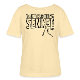 JEH MIR NICH UFF'N SENKEL-Rundhals Frauen Bio-T-Shirt - Creme