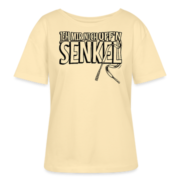 JEH MIR NICH UFF'N SENKEL-Rundhals Frauen Bio-T-Shirt - Creme