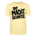 cremefarbenes  Unisex Bio T‑Shirt mit großem schwarzem Print im Comic-Style mit Berliner Spruch „DIT MACHT URST LUNTE“ 