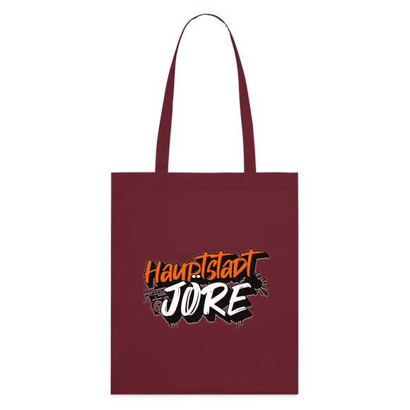 HAUPTSTADTJÖRE-Bio-Stoffbeutel - Burgunderrot
