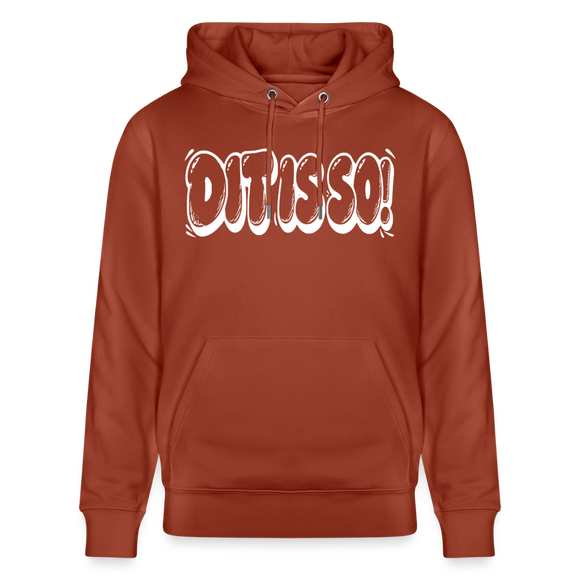 Berlin Hoodie „DIT IS SO!“ – Unisex Bio-Hoodie mit echt Berliner Schnauze - Terrakotta