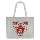 ICK LIEBE DIR-recycelter Shopping Bag - Grau meliert