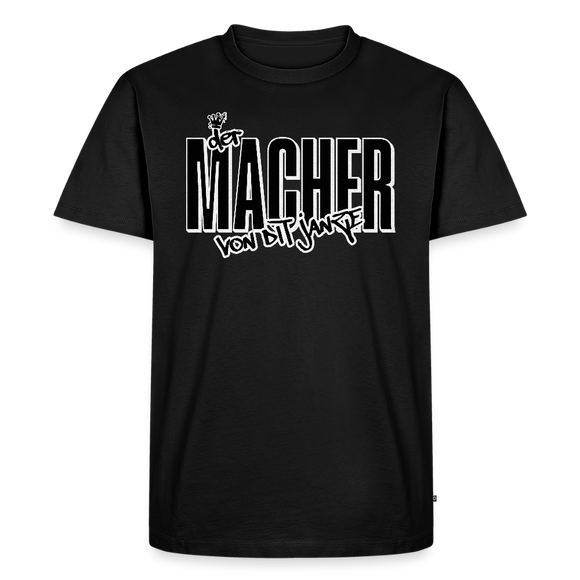 DER MACHER VON DIT JANZE-Männer Premium BIO T-Shirt - Schwarz