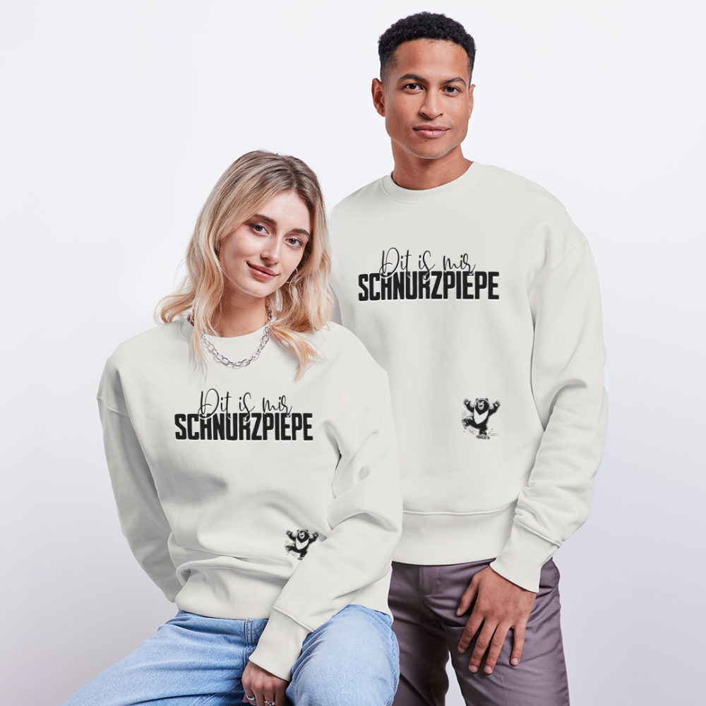 SCHNURZPIEPE - Unisex Oversize Bio Pullover - OFF WHITE