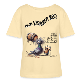 WAT KIEKSTN SO?-Rundhals Frauen Bio-T-Shirt - Creme