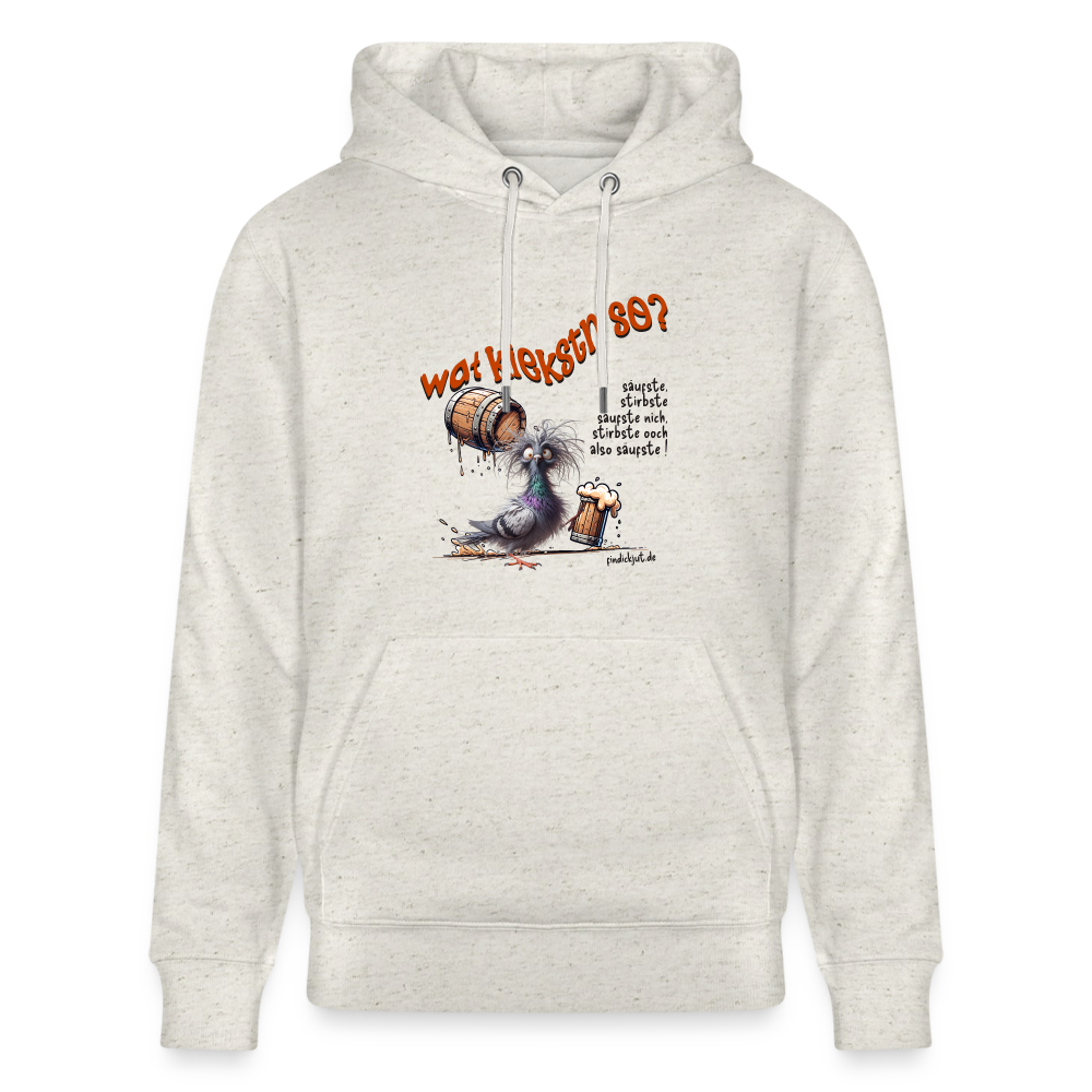 WAT KIEKSTN SO - Unisex Bio-Hoodie - Beige meliert