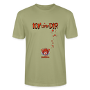 ICK LIEBE DIR-Unisex T-Shirt BIO - Nebelgrün