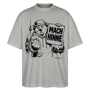 MACH HINNE – Berlin Souvenir -Oversized Unisex Bio T-Shirt - Grau meliert