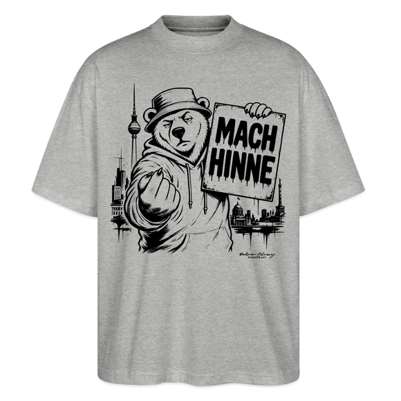 MACH HINNE – Berlin Souvenir -Oversized Unisex Bio T-Shirt - Grau meliert