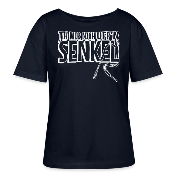 JEH MIR NICH UFF'N SENKEL-Rundhals Frauen Bio-T-Shirt II - Navy
