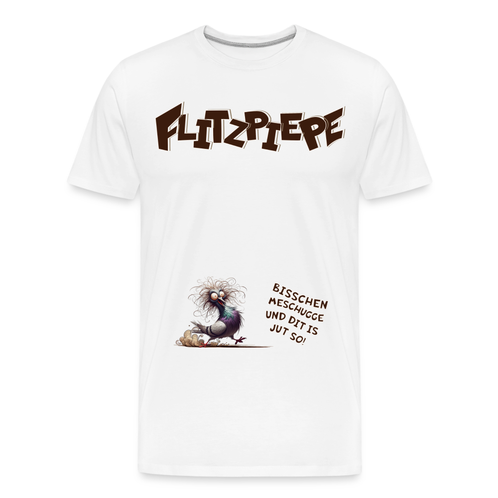 BERLINER FLITZPIEPE - Männer Premium Bio T-Shirt - Weiß