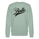 ICK FREU MA WIE BOLLE-Unisex Bio-Sweatshirt - Helles Graugrün
