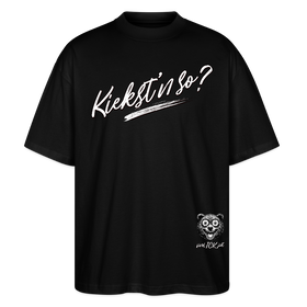 KIEKST'N SO?-Oversized Unisex Bio T-Shirt II - Schwarz