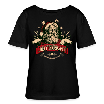 JIBT NÜSCHT zu Weihnachten-Rundhals Frauen Bio-T-Shirt - Schwarz