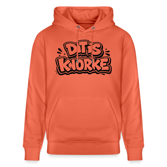 DIT IS KNORKE-Unisex Bio-Hoodie mit echt Berliner Schnauze - Hellrot