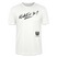 schwarzer, weiss umrandeter Schriftzug "Kiekst'n so?" im Berliner Dialekt, geschrieben in einer dynamischen, handgezeichneten Pinselstrich-Optik. - auf Bio unisex T-shirt - Weiß
