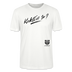 schwarzer, weiss umrandeter Schriftzug "Kiekst'n so?" im Berliner Dialekt, geschrieben in einer dynamischen, handgezeichneten Pinselstrich-Optik. - auf Bio unisex T-shirt - Weiß