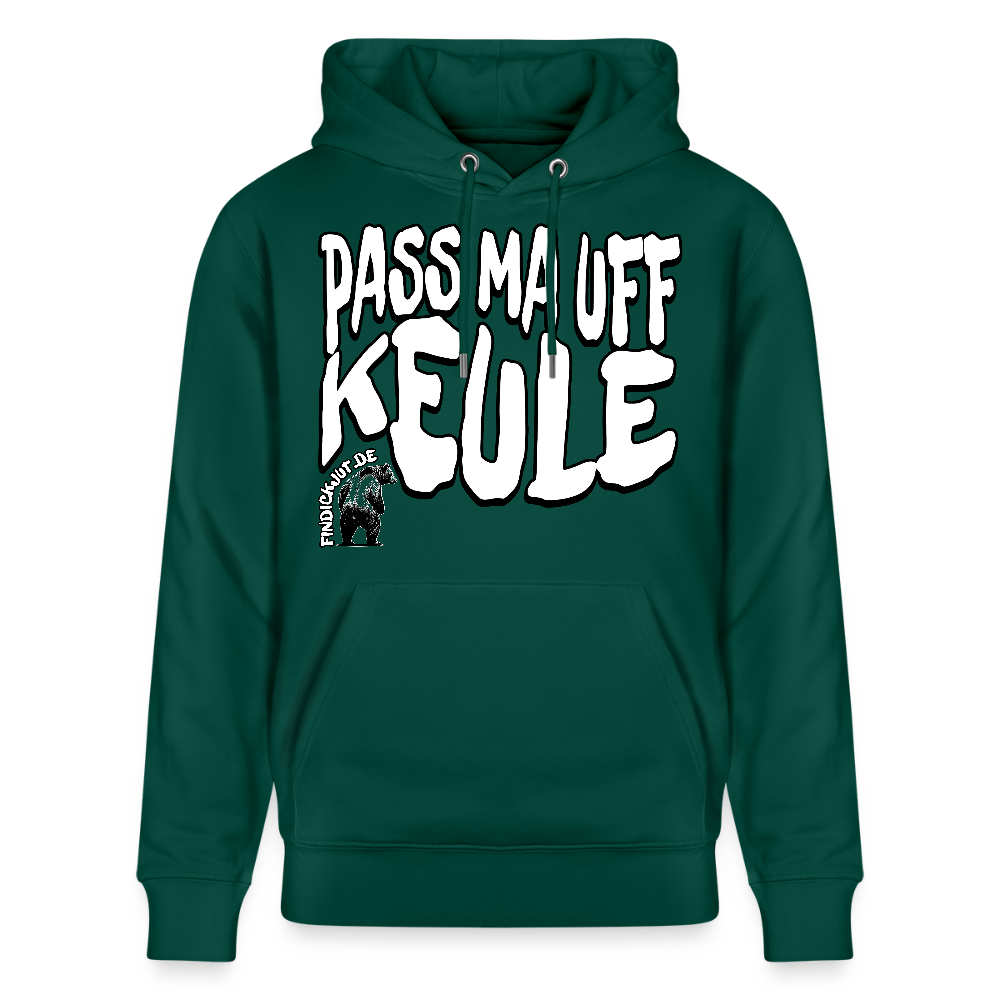 PASS MA UFF KEULE-Unisex Bio-Hoodie II - Forest