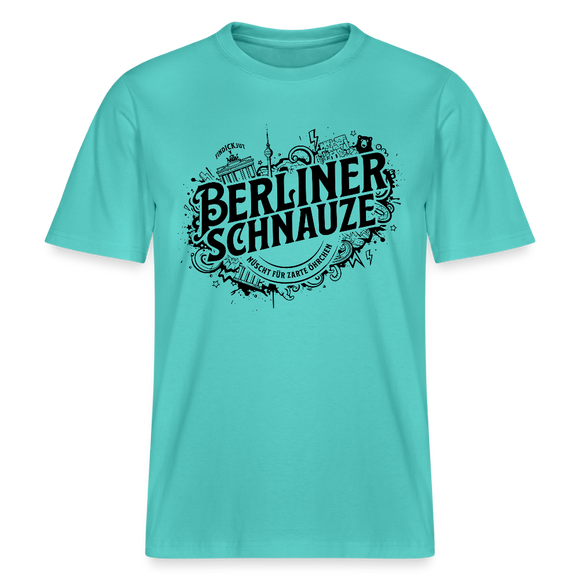 BERLINER SCHNAUZE-RELAXED FIT Unisex BIO T-Shirt II - Poolblau