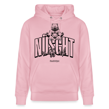 NÜSCHT MUSS ICK 2025-Unisex Bio-Hoodie mit Berliner Schnauze - Hellrosa