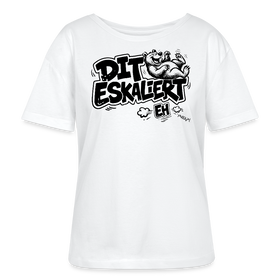 DIT ESKALIERT EH-Rundhals Frauen Bio-T-Shirt mit Berliner Schnauze - Weiß