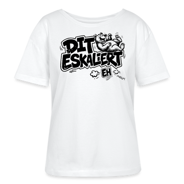 DIT ESKALIERT EH-Rundhals Frauen Bio-T-Shirt mit Berliner Schnauze - Weiß