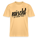 Berlin Shirt-NÜSCHT FÜR SCHWACHE NERVEN- RELAXED FIT Unisex Organic T-Shirt mit Berliner Spruch - Hellgelb
