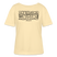 Berliner Spruch-ICK WUNDER MIR über jar nüscht mehr-Rundhals Frauen Bio-T-Shirt - schwarz gerahmte Buchstaben auf Cremefarben Stoff
