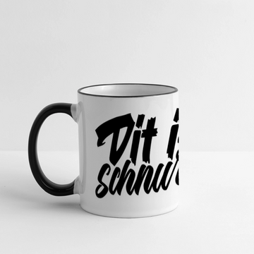 Dit is mir SCHNURZPIEPE-Panoramatasse - Weiß/Schwarz