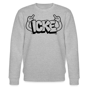 ICKE-Unisex Bio-Sweatshirt  mit Berliner Schnauze - Grau meliert