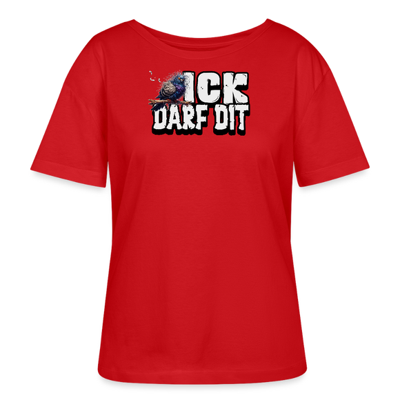 ICK DARF DIT-TAUBE-Rundhals Frauen Bio-T-Shirt - Rot